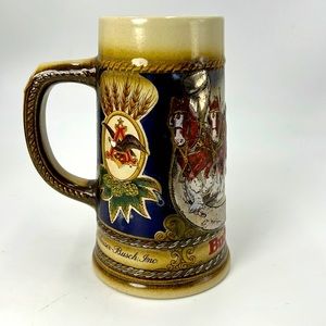Vintage Staffel Stoneware West Germany Budweiser Clydesdale Beer Stein Mug💕